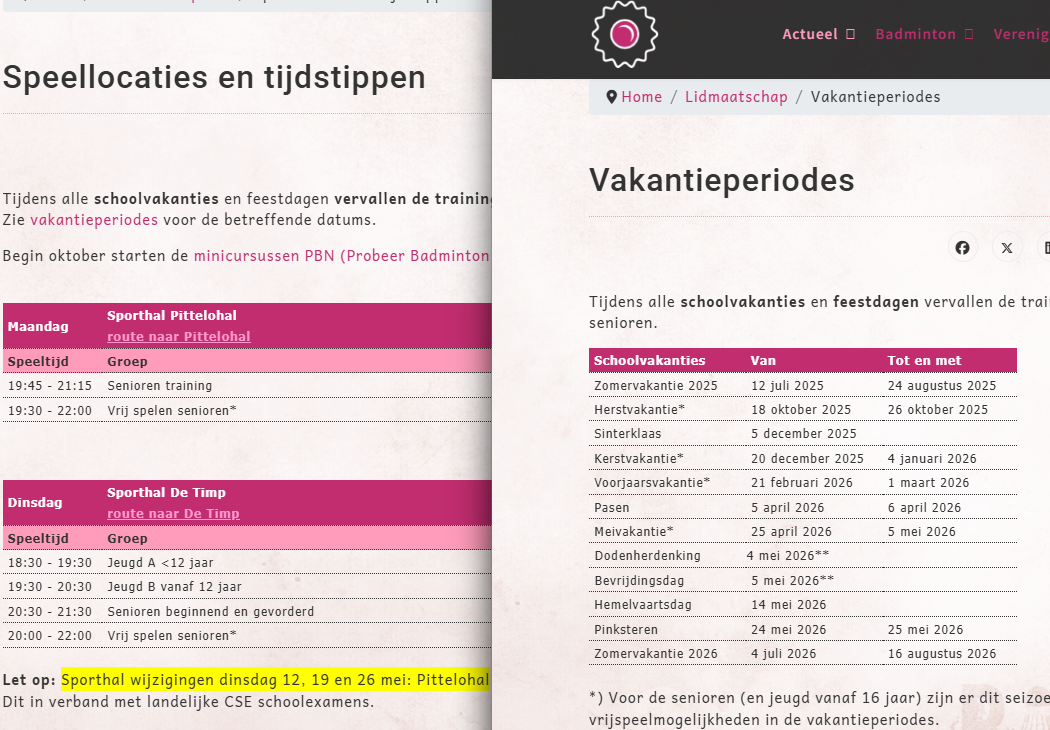 Belangrijke datums in april, mei en juni 2026